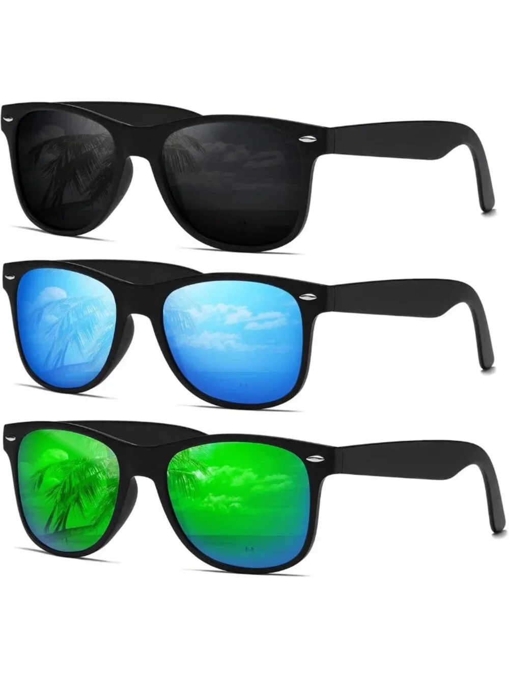 Polarized Retro Sunglasses for Men & Women - UV Protection, Mirror Lens, Perfect